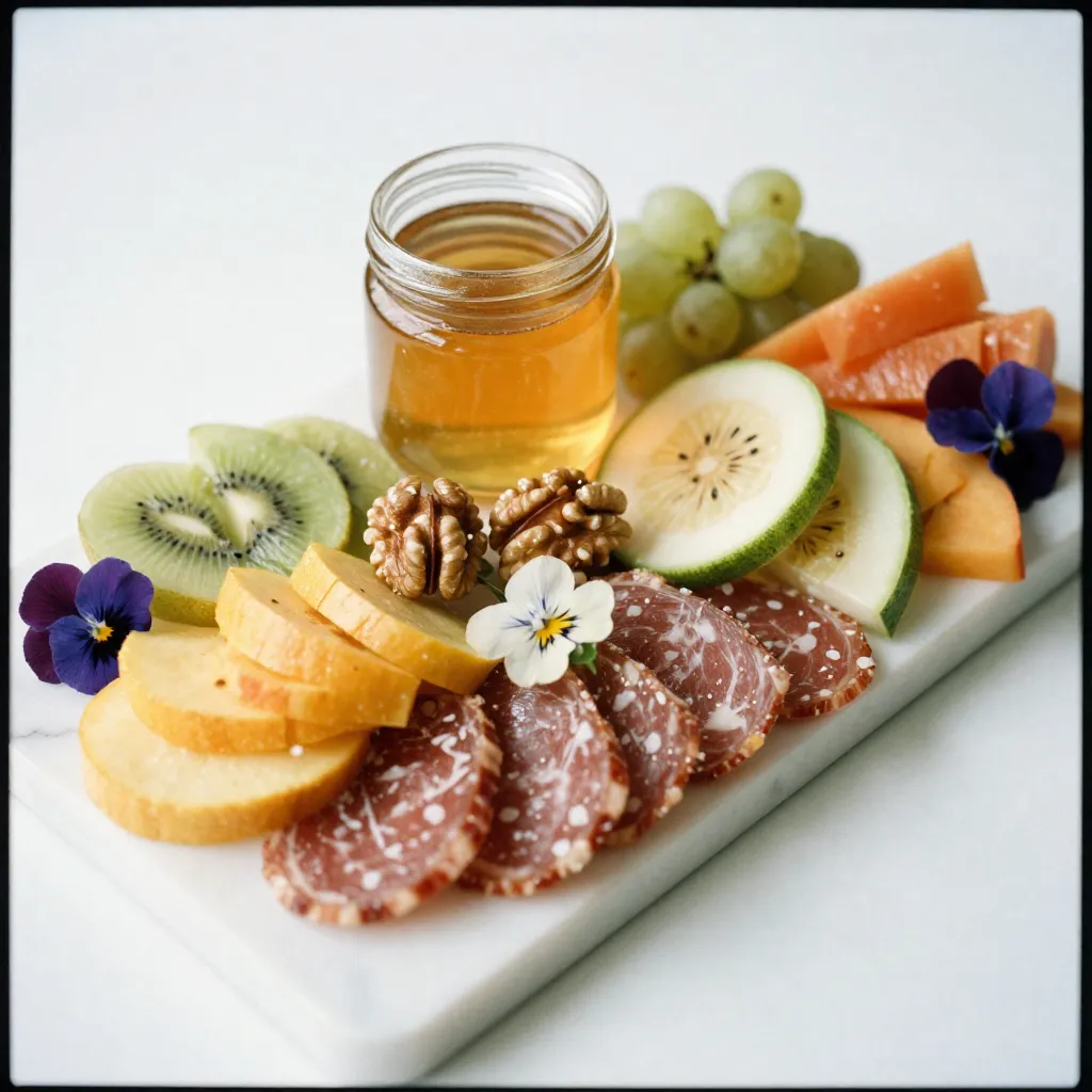 Vibrant charcuterie board photography