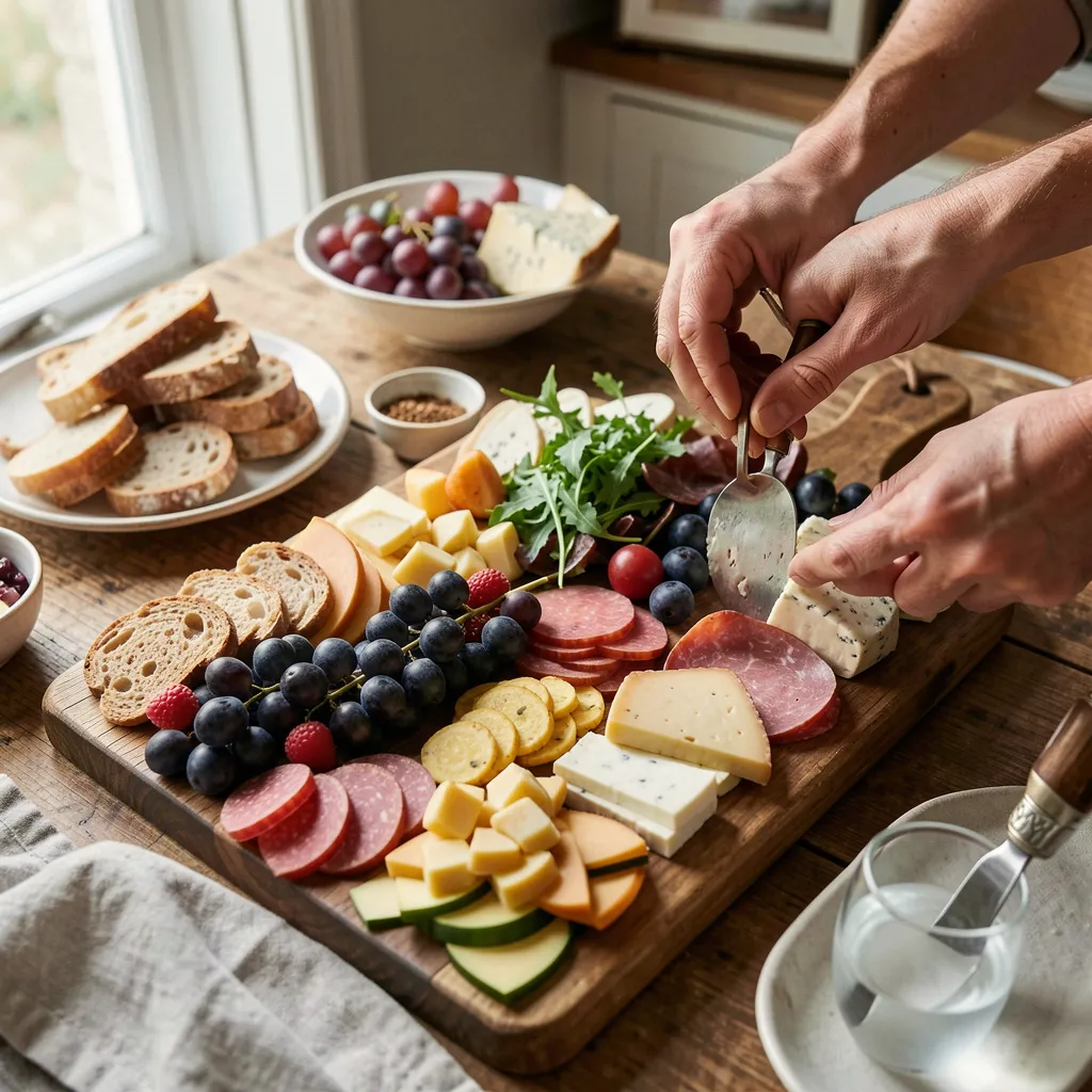 Natural style charcuterie board photography